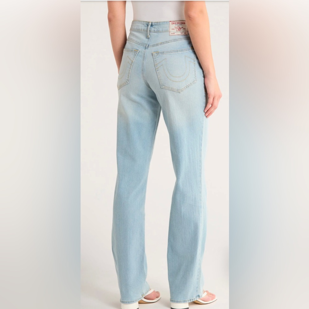 True Religion Sarah High Waist Straight Jeans in Light Endless Wash - Picture 2 of 9